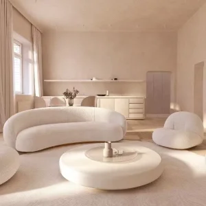 GEDO Custom Luxury Convertible Sofa Set Single Velvet Modern Living Room Furniture for Mall Application Factory