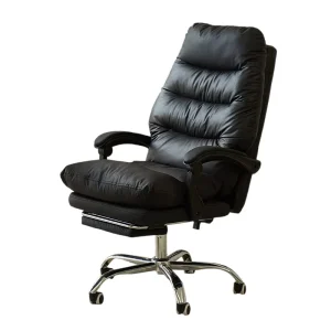 GEDO Home Gaming Office Room Comfortable Style Metal Computer Chair Reclining PU Office Chairs With Foot Pedal