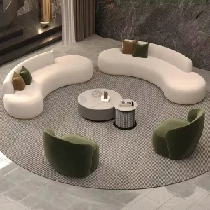 GEDO Light Luxury Curved Sofa Set for Home Hotel Lobby Beauty Salon for Small Apartments Special Shape