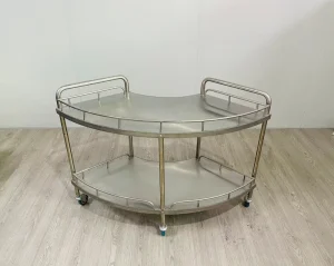GH1150 Hospital Furniture Stainless Steel Trolley S M L Fan shaped Surgical Instrument Cart