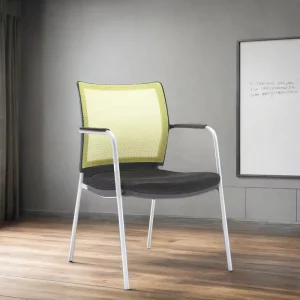 GS-1773 Modern Design Comfortable Breathable Mesh 4-Leg Conference Office Chair for Visitor Reception with PP Armrests