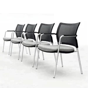 GS-1773 Modern Design Comfortable Breathable Mesh Conference Visitor Reception Chair with 4-Leg PP Armrests