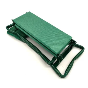 Galvanized Steel Foldable Garden Kneeling Stool with Tool Pouch and Plant Label Simple Design for Garden and Home Use