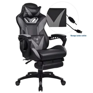 Gaming Executive Leather Office Chair 360° Swivel Height Adjustable Armrests Home Office