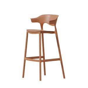 Garden Modern Stackable PP Restaurant Cafe Bar Chairs Plastic Bar Stool Polypropylene Colorful Outdoor Chair