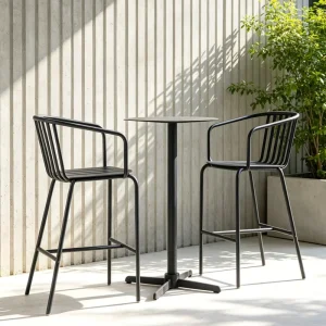 Garden Patio 3 Piece Bar Chairs High Table Set Modern Outdoor Indoor Furniture Bar Set