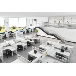 Glass Aluminium Office Cubicle Partitions Workstation L shaped Modern Modular Executive Designer Office Desk Office Furniture
