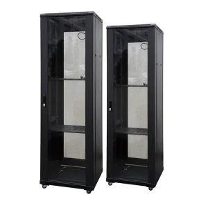 Glass Door Black Data Center Racks 42u Network Cabinets
