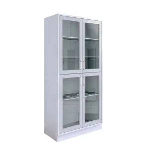 Glass Door Lab Chemical Storage Cabinet Laboratory Furniture Steel Customizable Floor Type OEM ODM