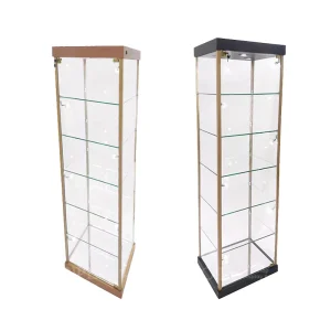 Glass Shelves Display Retail Store Glass Display Cabinet With Led Lights