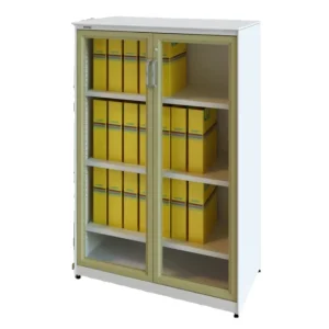 Glazed Swing Door Storage Cabinet Filing Cabinet for Office