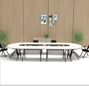 Glory Merge Wooden Mobile Splicing Multifunctional Office Table Folding Conference Training Desk Combination Easy Assembly