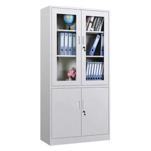 Glozen Modern 2 Door Metal Storage Cabinet Steel Garage Storage Filing Cabinets OEM Office Storage Cabinets