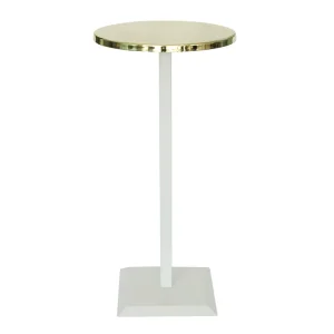 Gold Finishing Round Drink Tables Gold Side Tables for Bars Decoration and Home and Wedding Party Decoration