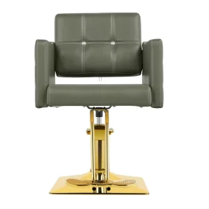 Gold Green Modern Steel Barber Styling Chair for Women Color Option Salon Furniture Equipment for Barbershops
