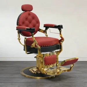 Gold Orange Barber Shop Equipment Antique Barber Chair for Hair Salon
