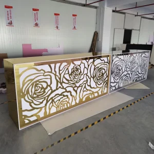 Gold Stainless Steel Oval Bar Furniture Wedding Banquet Reception Counter Party Event Bar Table