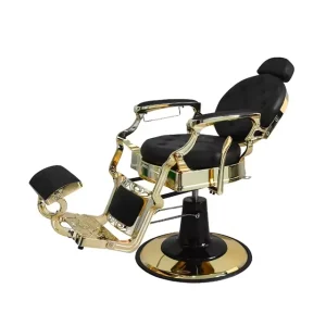 Gold black white vintage Reclining Luxury Modern Heavy Duty Professional Hairdressing Barber Shop Chairs