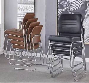 Golden Lion Factory Modern Ergonomic Conference Chair Stackable Leather Meeting Office Chair