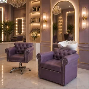 Gold&pink Backwash Unit Hair Spa Washing Chair Shampoo Chair for Kids