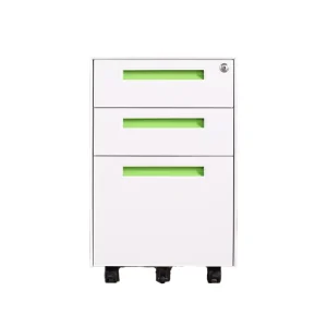 Good Quality Black Metal Organizer Cabinet Drawer for Under Desk Steel Mobile File Cabinets with 3 Drawers