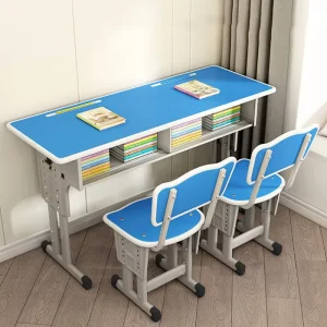 Good Quality Customizable Wood Adjustable Student School Classroom Furniture Desk and Chair Set for Kid Study