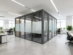 Good Quality Soundproof Partition Room Soundproof Glass Wall Panel Mini Office Cubicle Office Partition