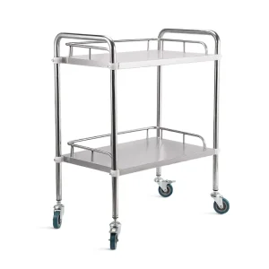 Good Quality Stainless Steel Dressing Trolley Cart Medical Hospital Mobile Nursing Instrument Cart