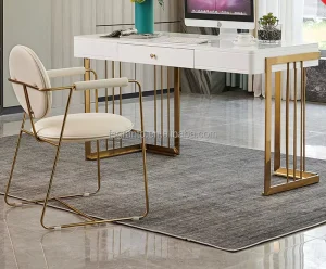 Good Quality Stainless Steel Luxury Family Office Computer Desk with Drawers
