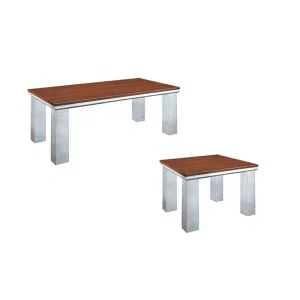 Good Quality Wooden Coffee Table with Leg Painted in Silver