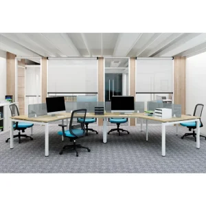 Grands Commercial Furniture Office Cubicle 4 People Modern Staff 6 Seater Modular Extendable Convertible Wooden Desk Workstation