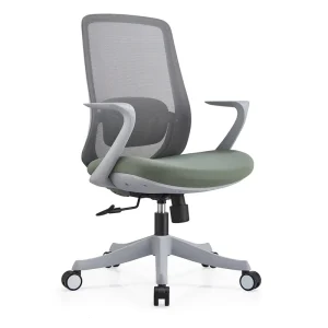 Gray Mesh Middle Back High Adjustable Visitor Office Chair for Office Desk