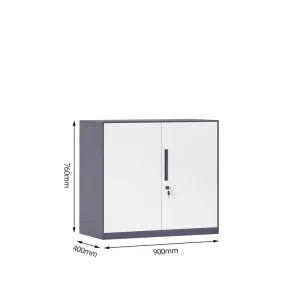 Gray and White Two Tone Steel Filing Cabinet with Versatile Design to Suit Different Work Environments