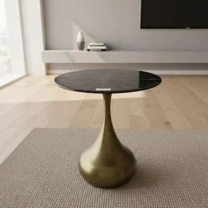 Green Luxury Stone Side Table Nordic Minimalist Tea Shop Small Table Sofa Corner Table Light Luxury Round Table
