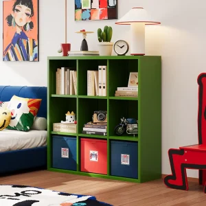 Green Steel TV Cabinet with Drawers for Bedroom Modular Storage Furniture