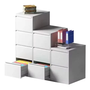 Grey White Moisture Proof Storage 3 Drawer Type Large Capacity Company Finance Office Steel File Drawer Cabinets
