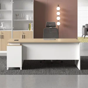 Guangdong Modern CEO Desk Boss Panel Desk Office Furniture Executive Office Manager Desk and Chair Set Office Equipment