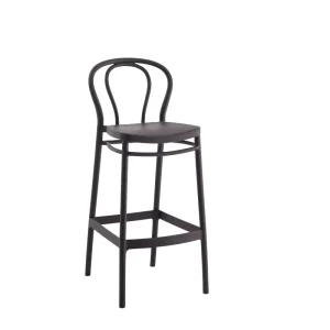 H-751 Modern Bar Stool Plastic High 75cm with Footrest for Hotel Dining Home Bar