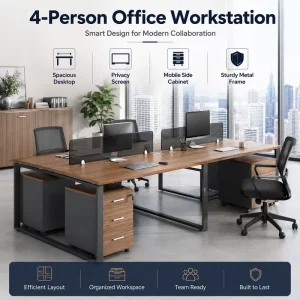 HD 0D 14 Modern Luxury Modular Eco Friendly Staff Workstation Desk with Durable Steel Frame Standing Desk Design 3 Year Warranty