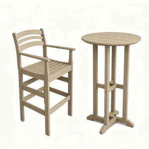 HDPE Patio Outdoor Garden Furniture Garden Bar Table Set