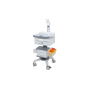 HOCHEY Modern Industrial Style ABS Plastic Metal Mobile Device Computer Trolley Adjustable Hospital Trolley Medical Computing