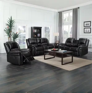 HOMERS Power Electric 3+2+1 Recliner Sofa Set Air Leather Reclining 3+2 Seater Armchair Couch with Console USB C for Living Room
