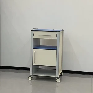 HPL Panel Mobile Trolley Bedside Cabinet Hospital Medical Storage Nightstand Ward Patient Bedside Locker