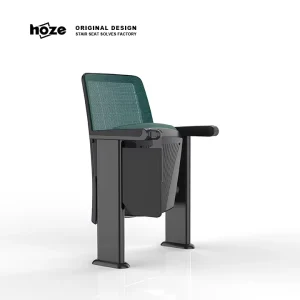 HS-1203C-7 Modern Interlock Padded Ergonomic Eco-Friendly Theater Auditorium Chairs White Aluminum Alloy Fixed Furniture