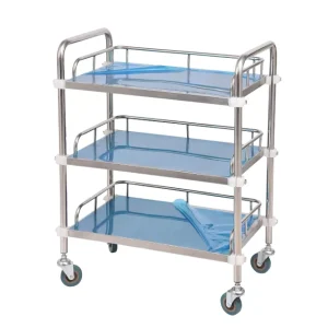 HST 2 Hospital Medical Stainless Steel Rack Medical Trolleys Carts