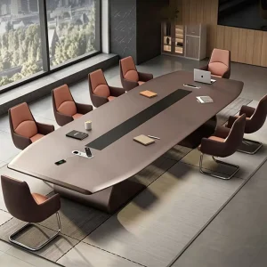 HYZ 010X Light Luxury Modern Minimalist High end Painted Conference Table Long Table Large Conference Training Negotiation