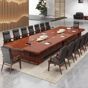 HYZ 36 Wood Executive Conference Table Modern Design Extendable School & Hospital Use Commercial Office Furniture