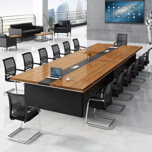 HYZ 95 Wooden Office Furniture Meeting Desk Conference Room Tables and Chairs Set Modern Conference Table Office Meeting Table