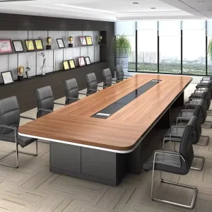 HYZ08 Luxury Foldable Wood Conference Table Set for Office Meeting Rooms Modern Design
