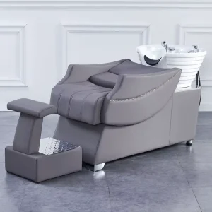 Hair Barber Salon Wash Basin and Chair with Head Spa Shampoo Bed and Multifunction Massage Shampoo Chair